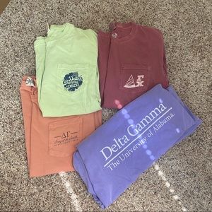 Bundle of 4 Delta Gamma Alabama t shirts